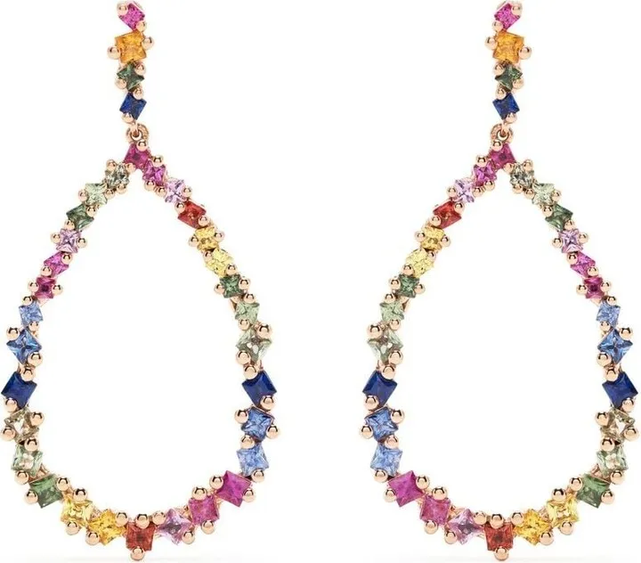 18kt rose gold Pear Shape drop earrings
