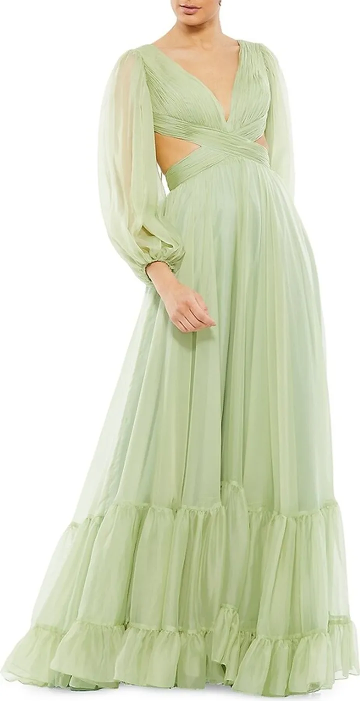 Chiffon Cut-Out Gown