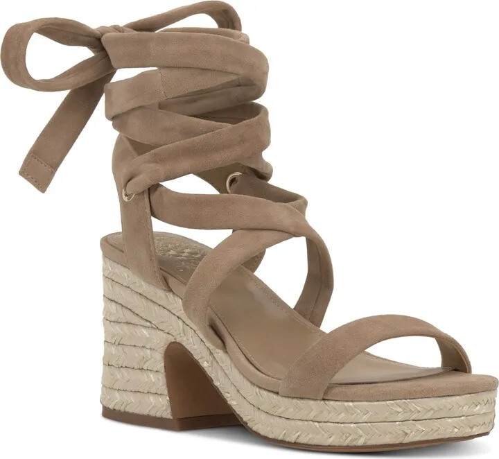 Vince Camuto Roreka Ankle-Tie Espadrille Platform Sandals Women's Shoes