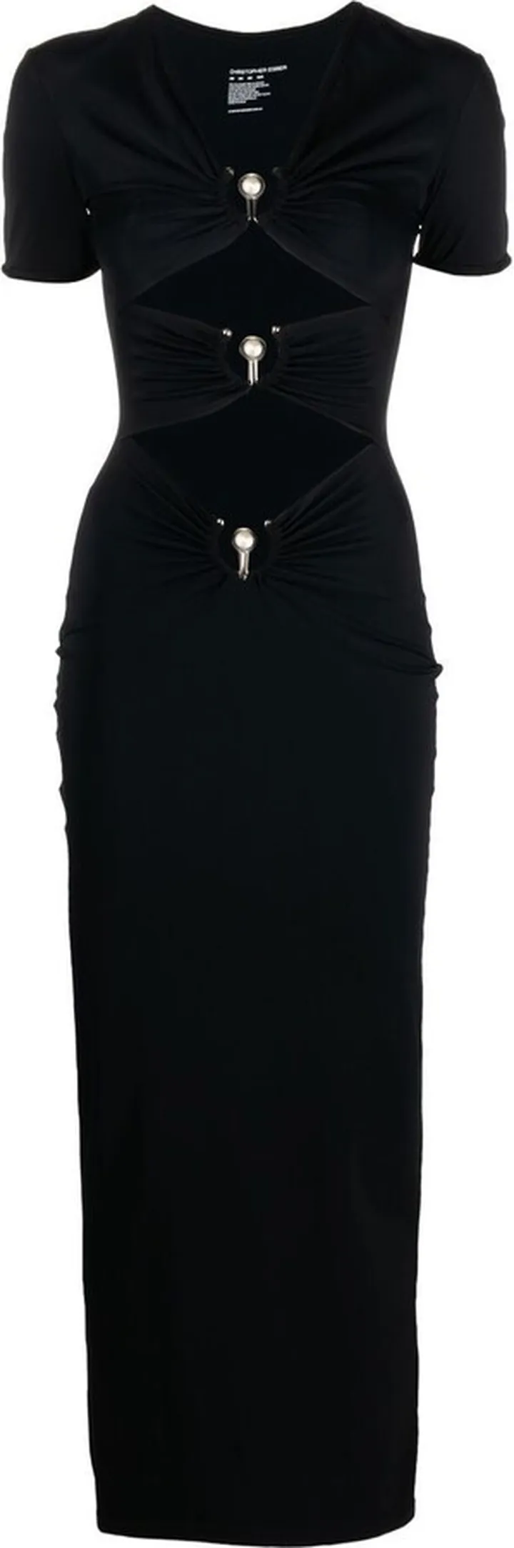 Pierced Orbit short-sleeved dress