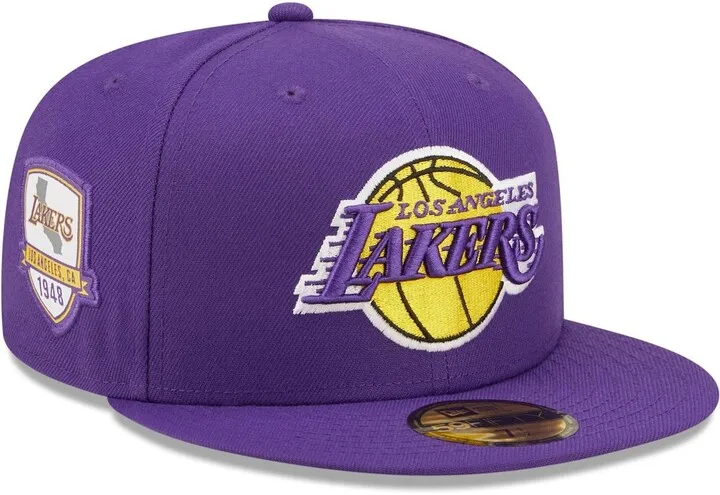 Men's Purple Los Angeles Lakers City Side 59FIFTY Fitted Hat