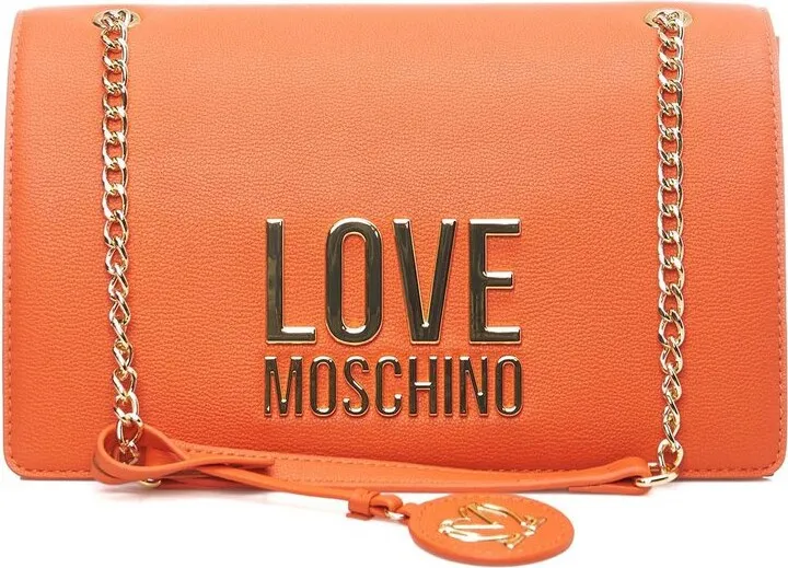 Love Moschino Logo-Lettering Chain-Linked Shoulder Bag