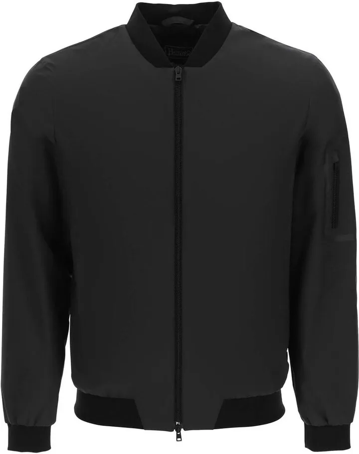Zip-up Long-sleeved Bomber Jacket