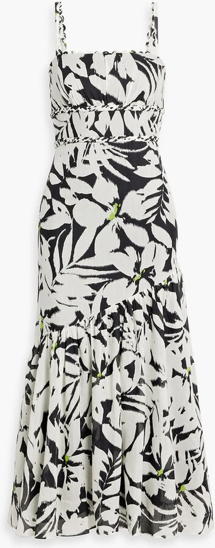 Printed woven midi dress