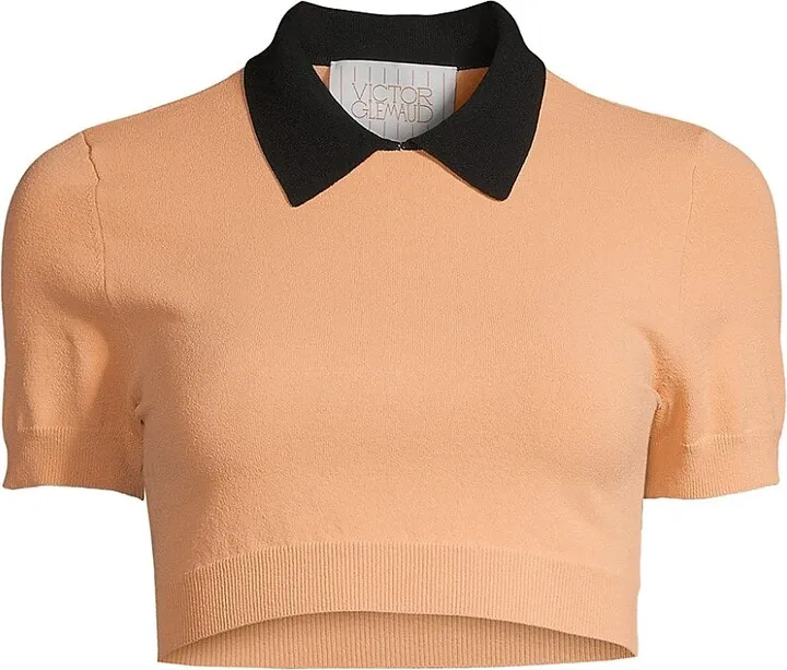Contrast Cropped Polo