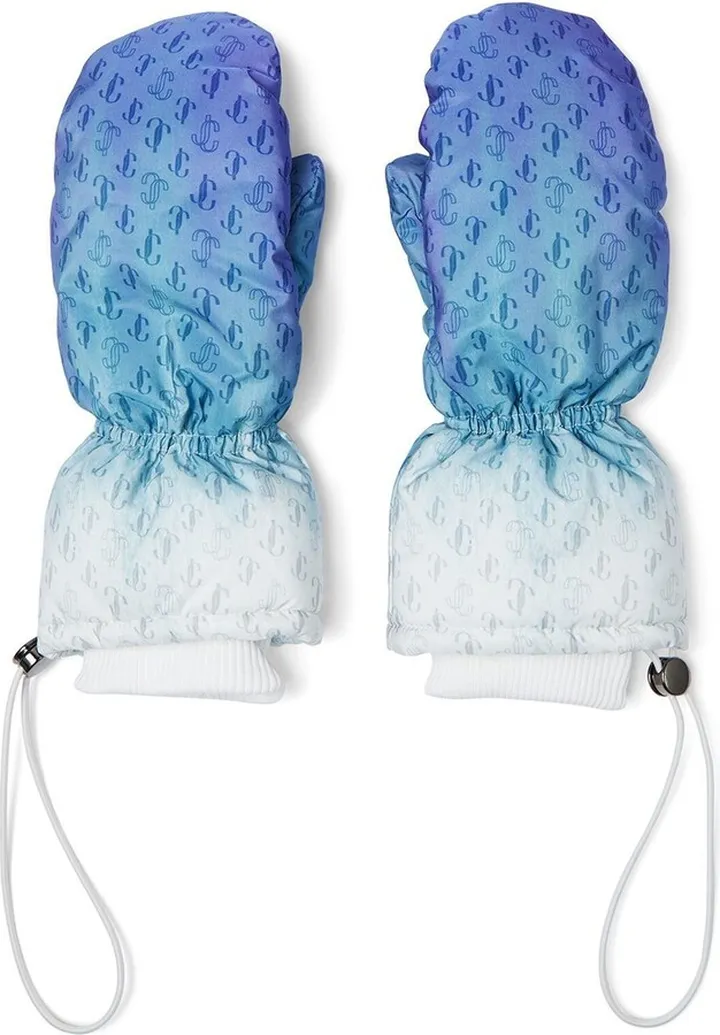 Monogram-Print Padded Mittens