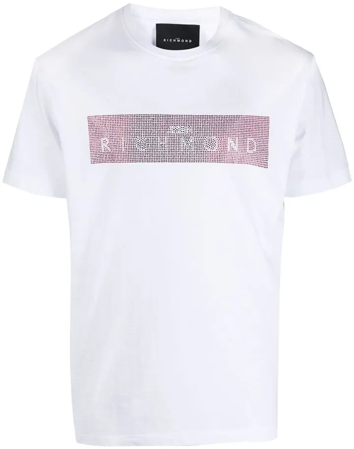 sequin logo detail T-shirt