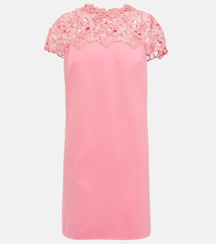 Lace-trimmed minidress