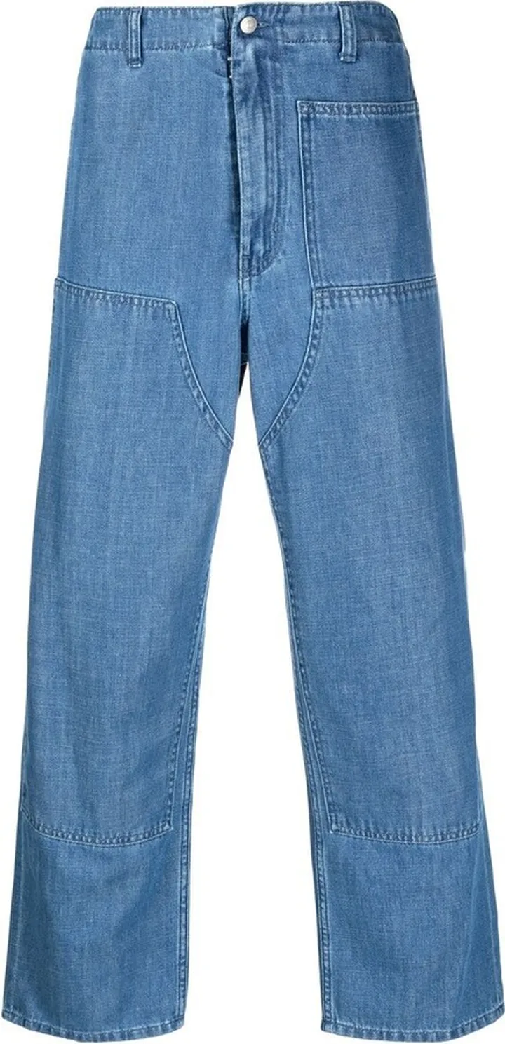 Straight-Leg Cut Trousers