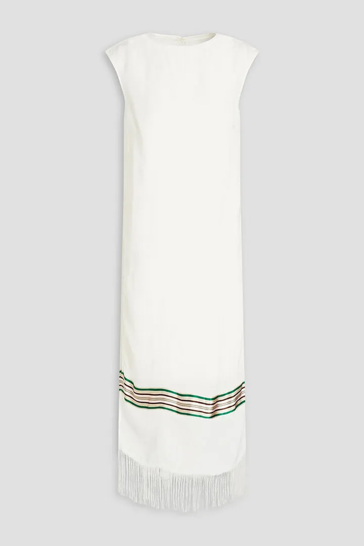 Noe fringed striped crepe tunic