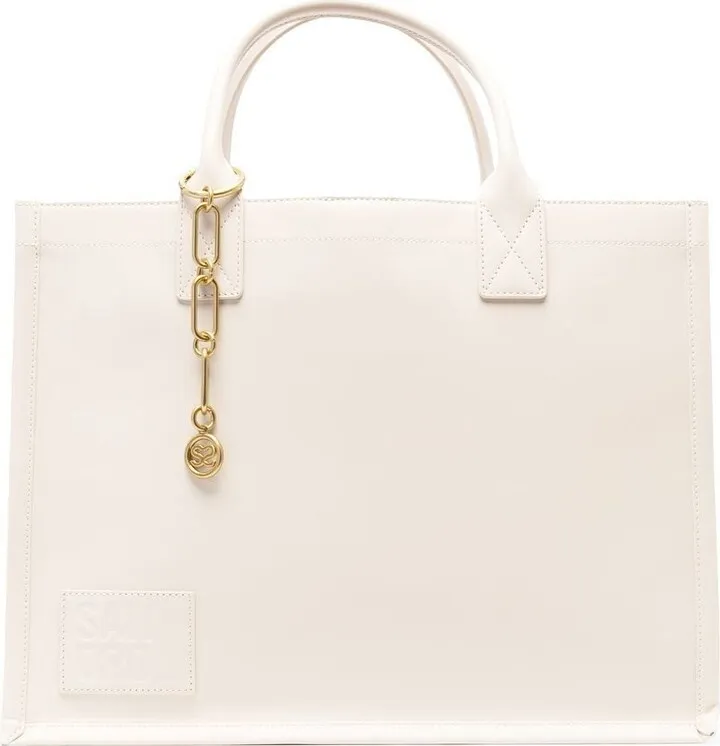 Charm-Embellished Tote Bag