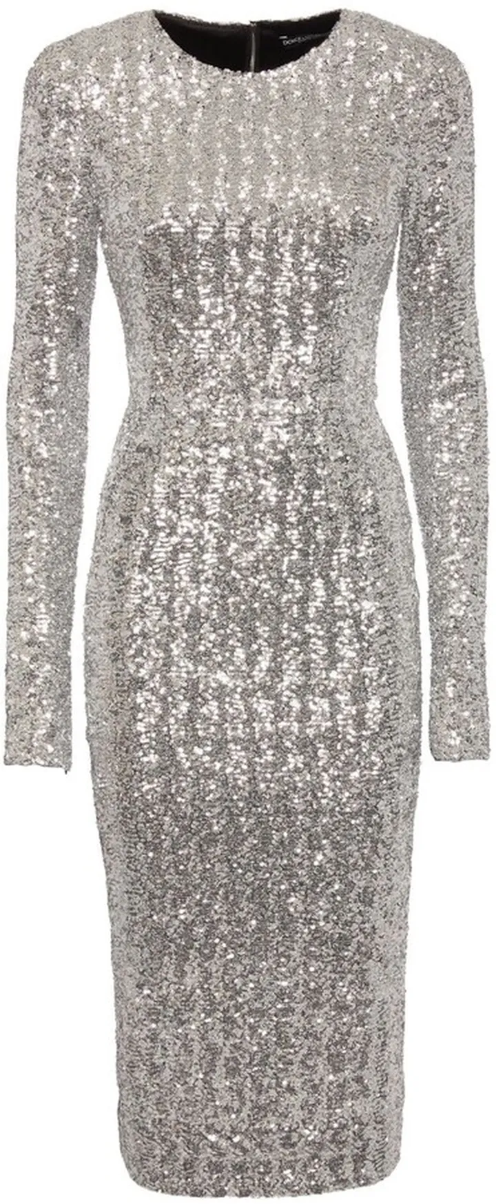 Sequined jersey midi dress