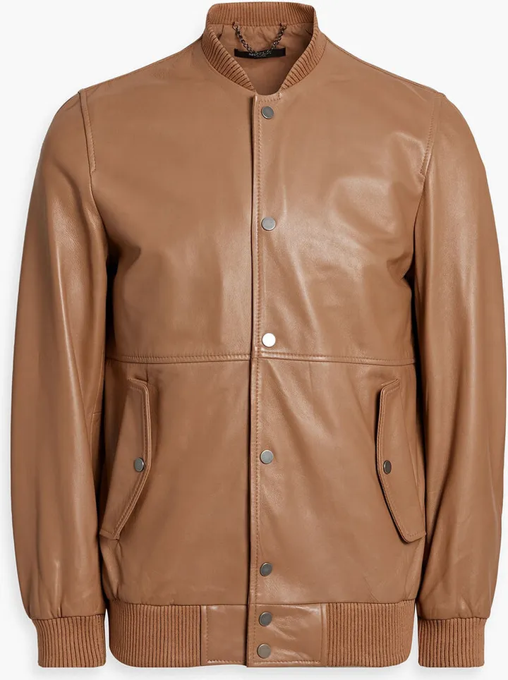 Stroma leather bomber jacket