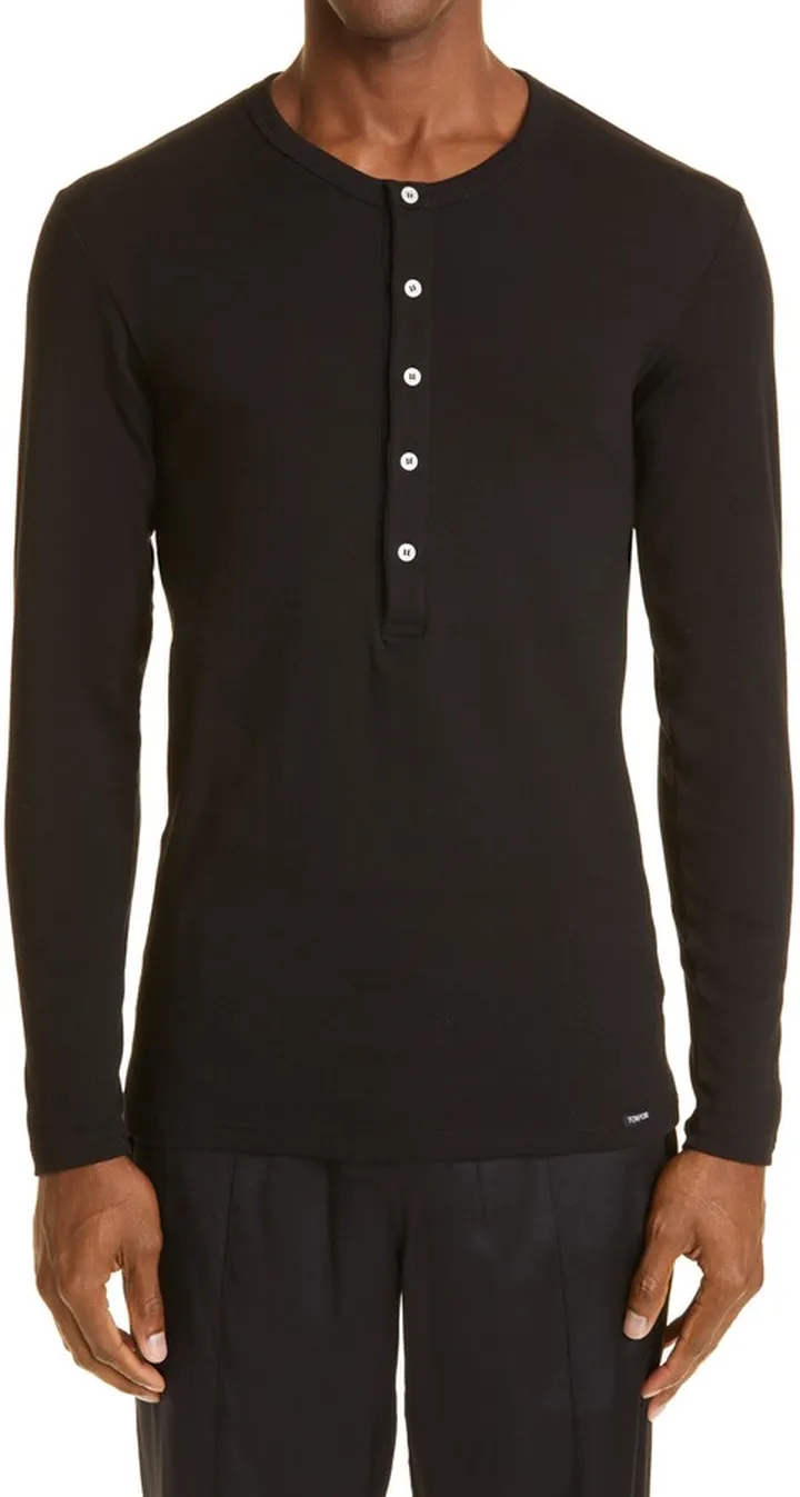 Cotton Knit Henley