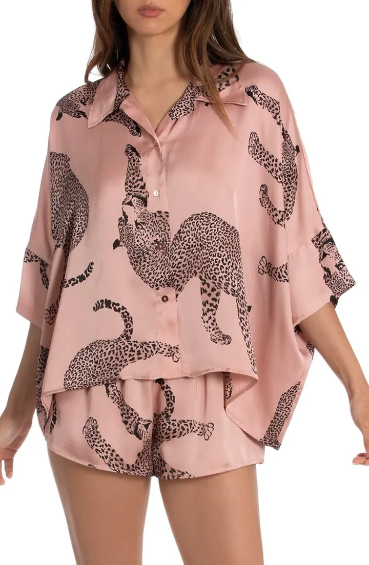Print Satin Short Pajamas