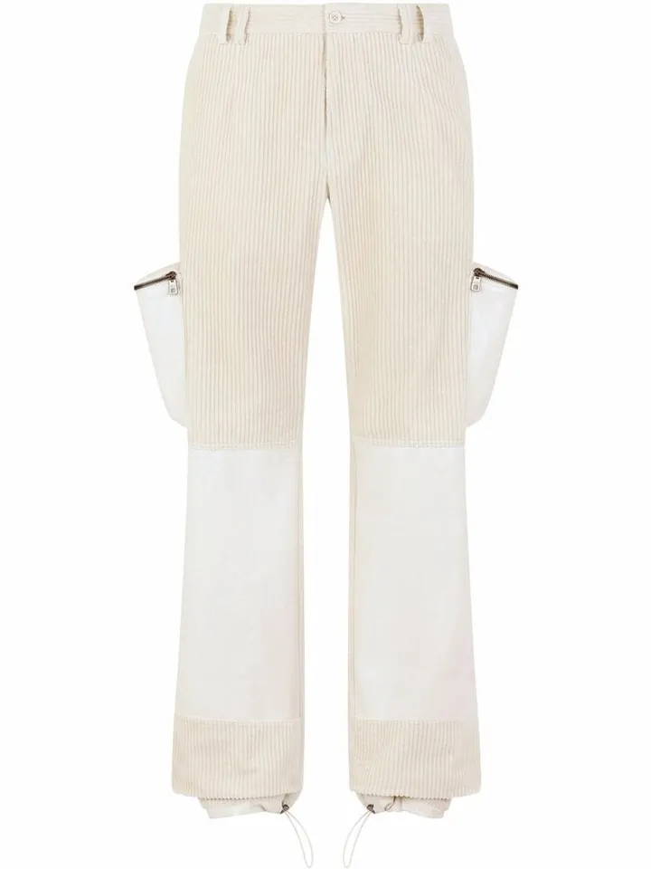 Multiple-Pocket Straight-Leg Trousers