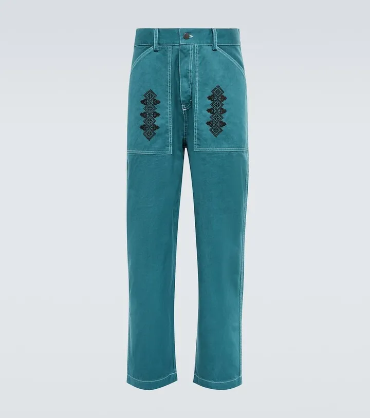 Balwut embroidered wide-leg jeans
