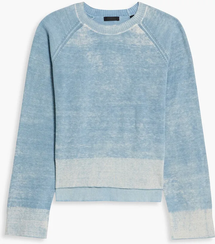 Faded cotton and cashmere-blend sweater