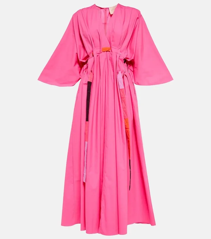 Naomina cotton poplin midi dress
