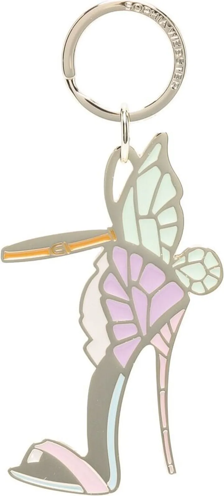 Chiara engraved-logo keyring