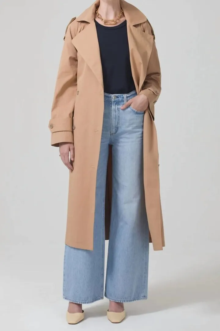 Isha Trench Coat in Khaki