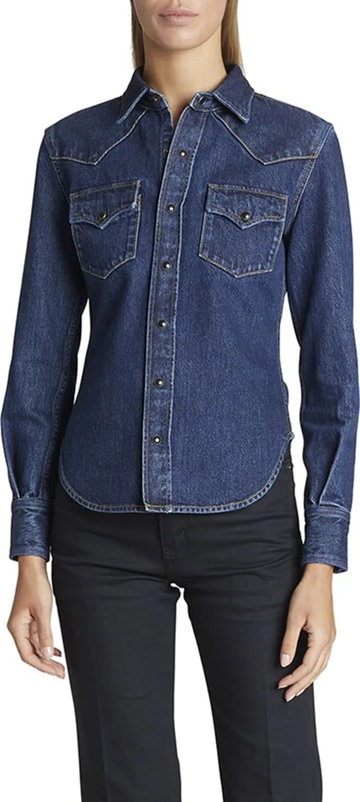 Denim Fitted Western Shirt