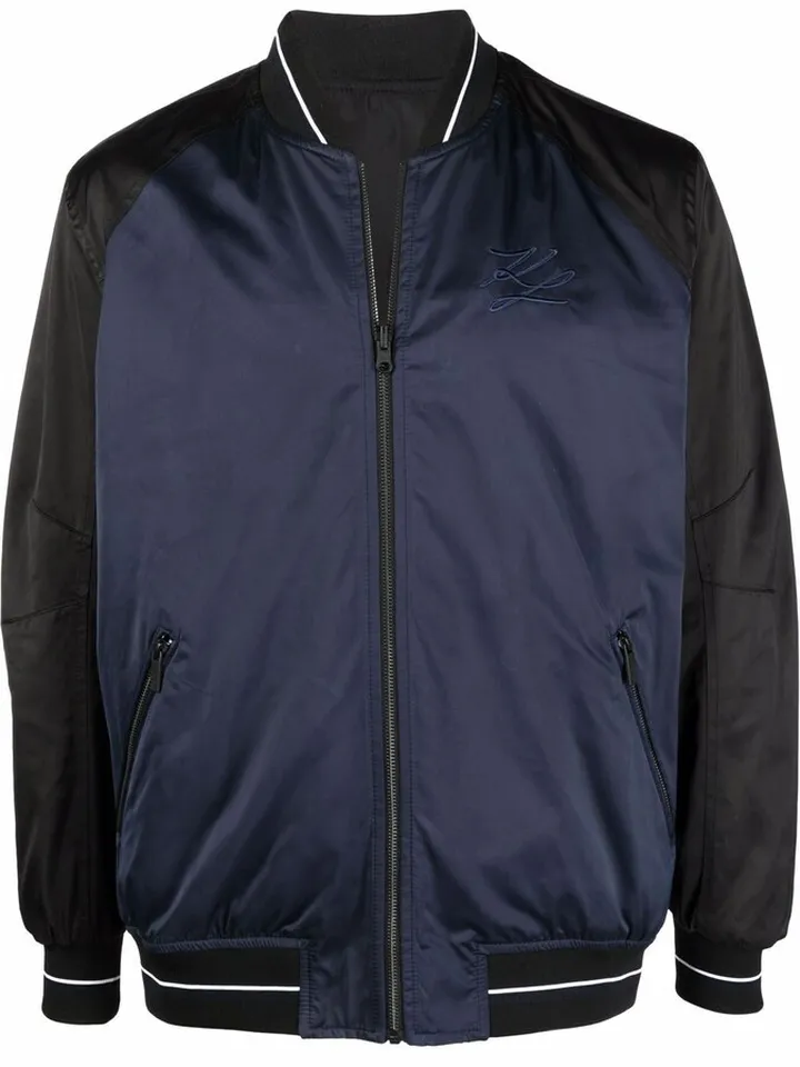 Two-Tone Panel Bomber Jacket