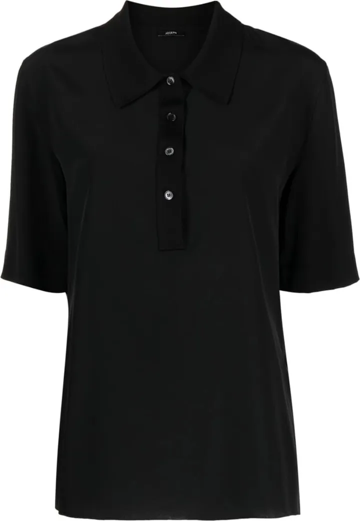 Plain Silk Polo Shirt