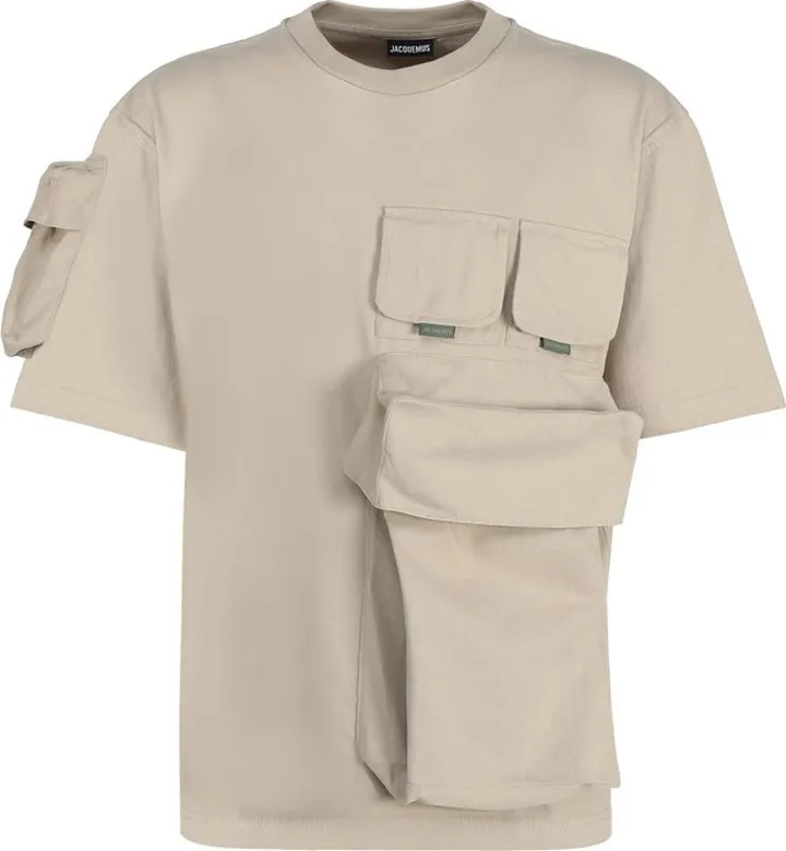 Jacquemus Straight Hem Crewneck Cargo T-Shirt