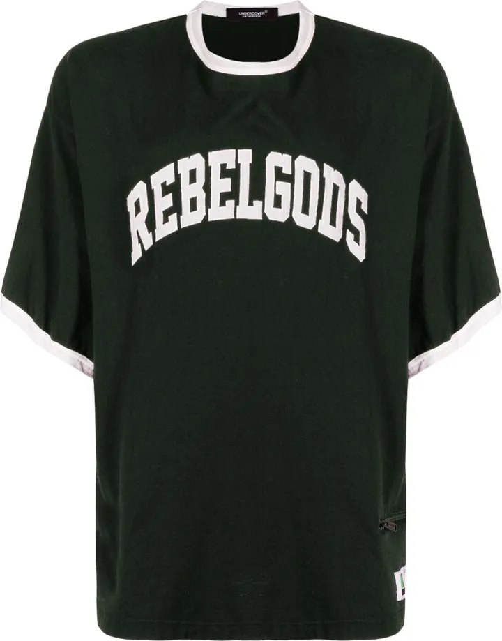 slogan-print cotton T-shirt
