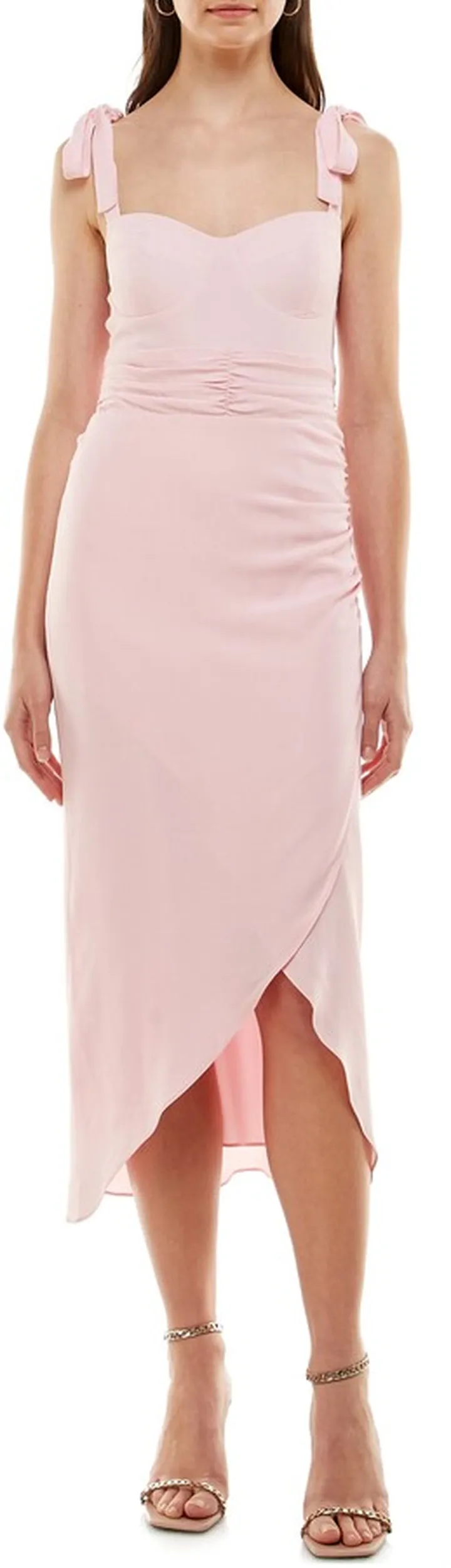 Malibu Faux Wrap Midi Dress