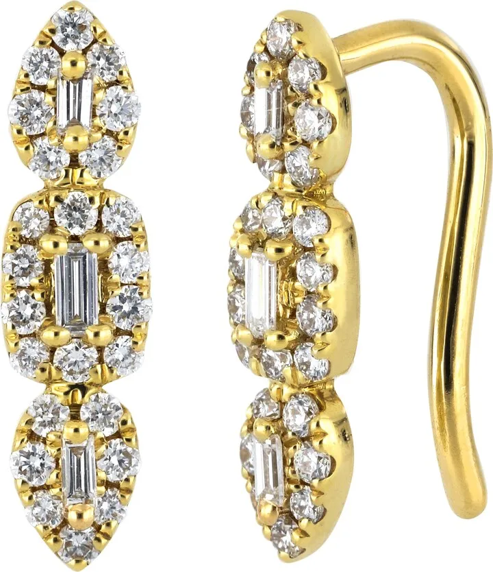 Mika 18K Yellow Gold Diamond Ear Crawlers - 0.06ct.
