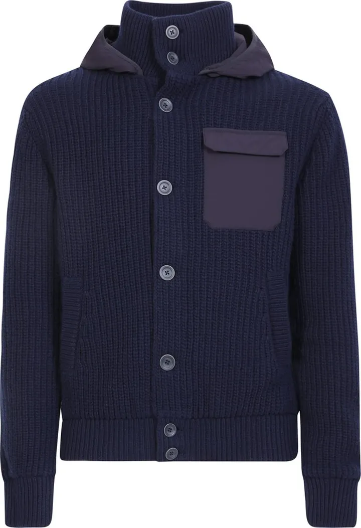Wool Ribbed-knit Jacket