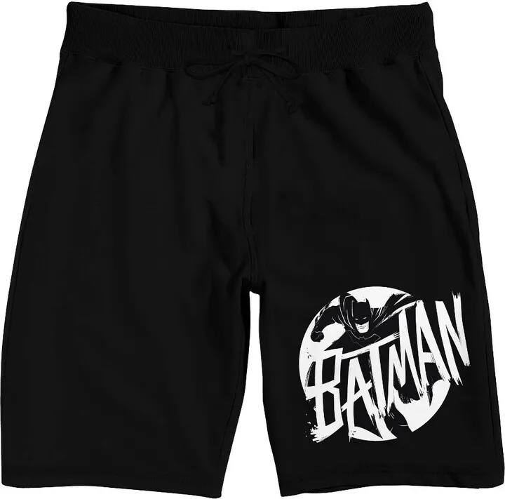 Batman Spotlight Men’s Black Sleep Pajama Shorts-Large