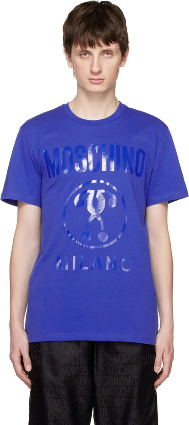 Moschino Blue Double Question Mark T-Shirt