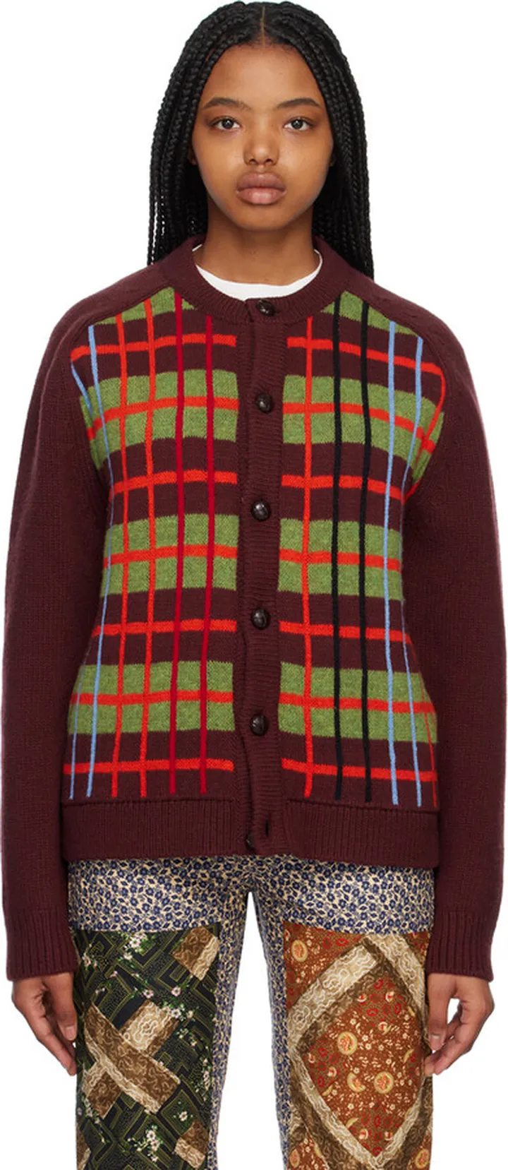 Bode Brown & Green County Cardigan