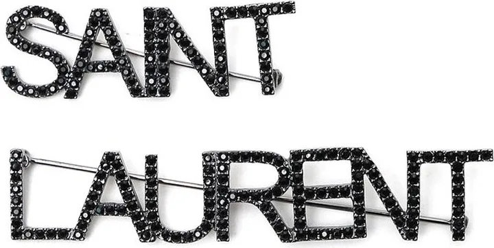 Saint Laurent Logo Brooches