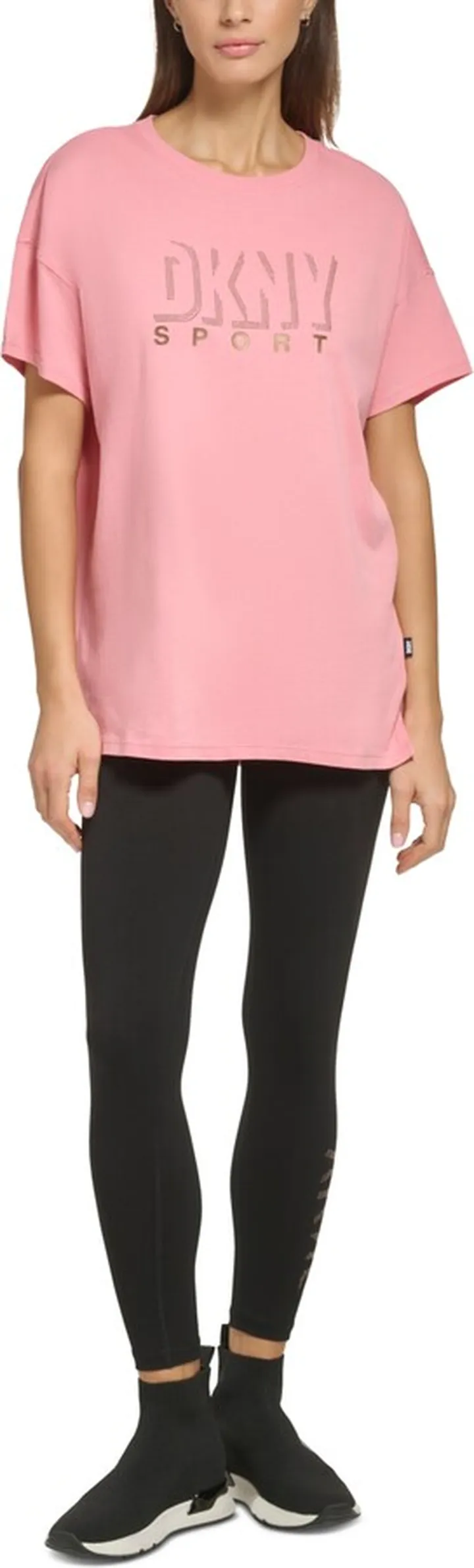 Dkny Sport Women's Cotton Dropout Shadow Logo T-Shirt