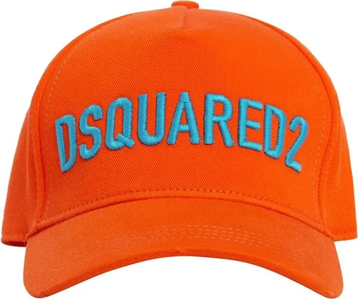 Logo embroidered cotton gabardine cap