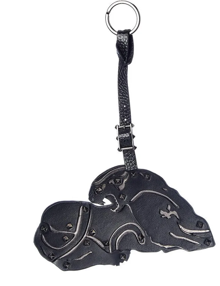 Valentino Panther Leather Bag Charm