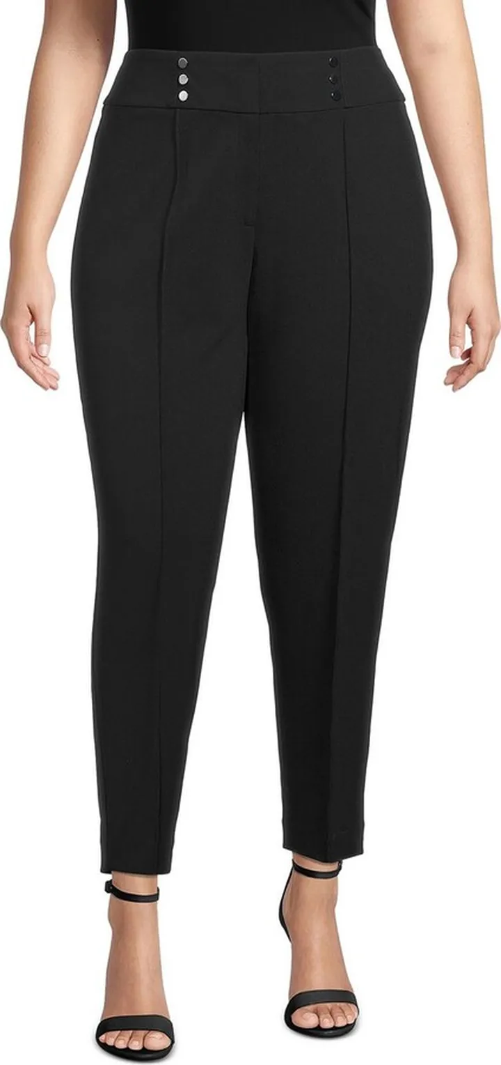 Plus Womens Office Stretch Dress Pants