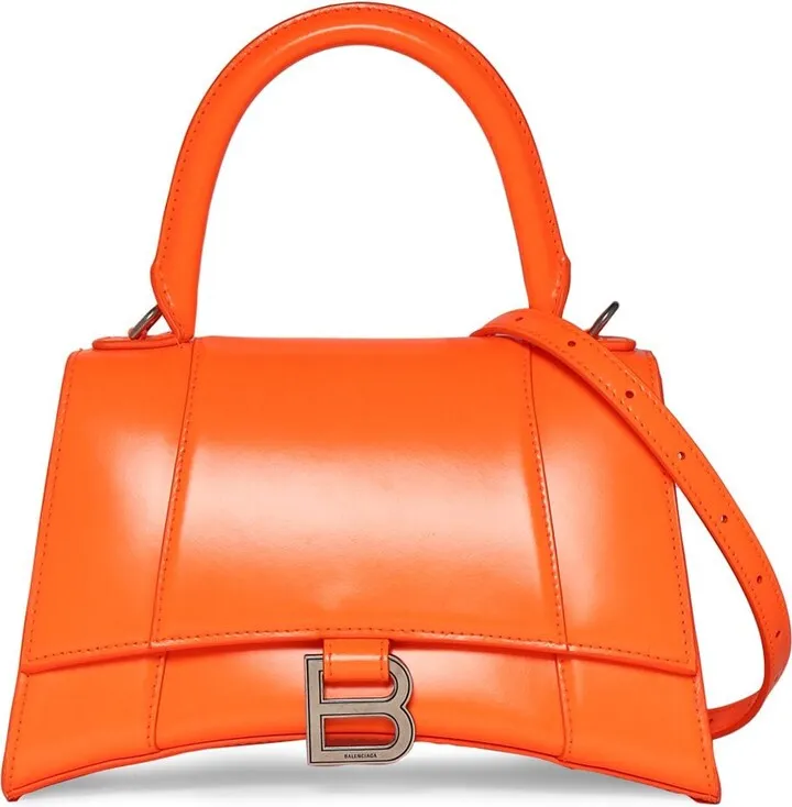 Small Hourglass leather shoulder bag