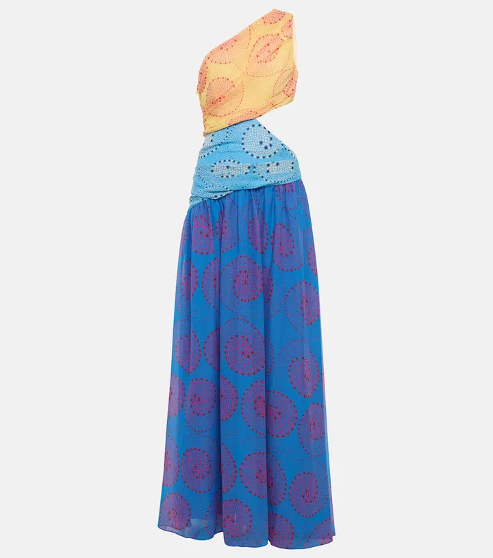 Ashlyn one-shoulder chiffon maxi dress