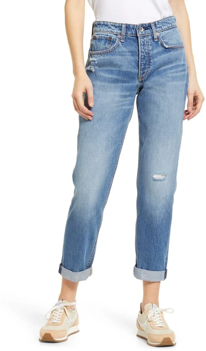 Rosa Distressed Boyfriend Jeans