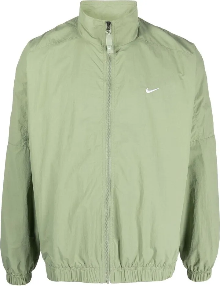 Solo Swoosh logo-embroidered track jacket