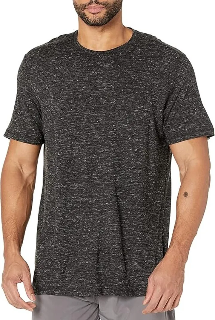 Smartwool Merino Hemp Blend Pocket Tee (Black Heather) Men's Clothing