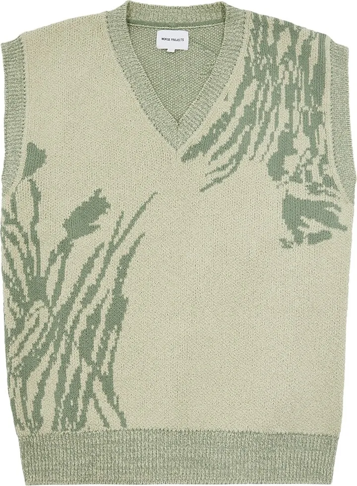 Norse Projects Melvin Intarsia Knitted Cotton-blend Vest