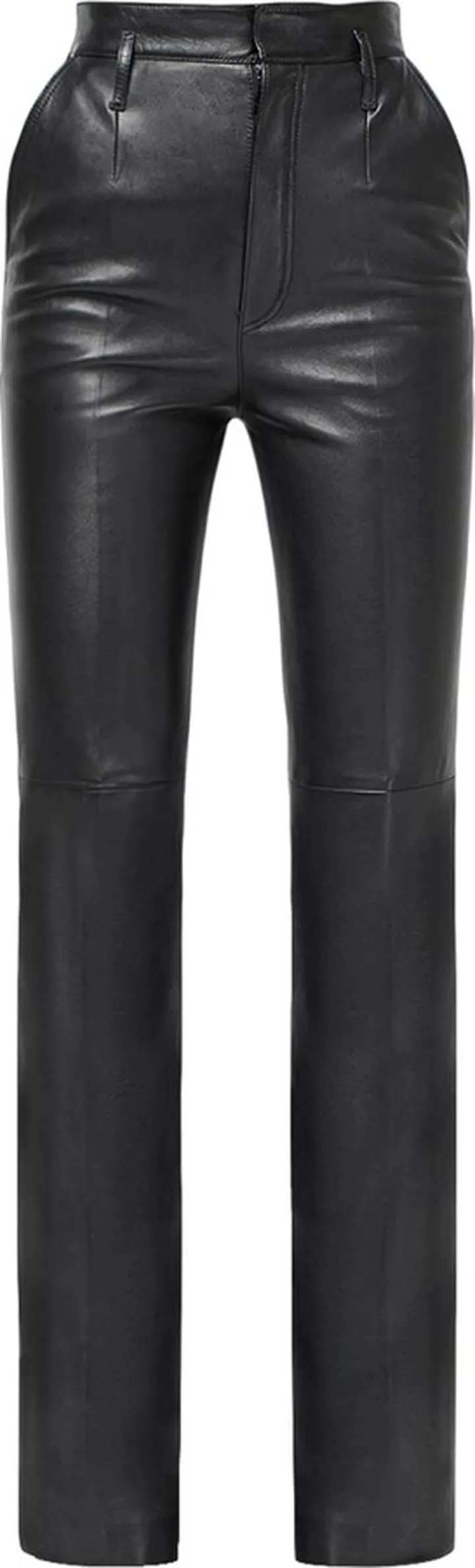 High waist leather pants