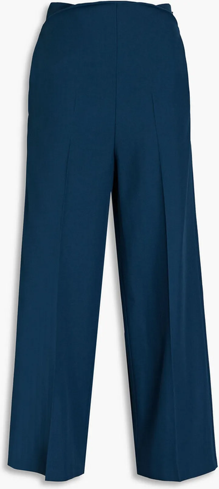 Wool-crepe wide-leg pants