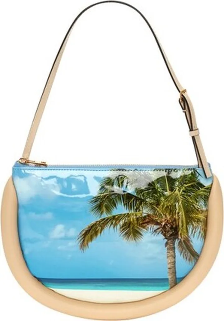 Bumper Moon Leather Shoulder Bag